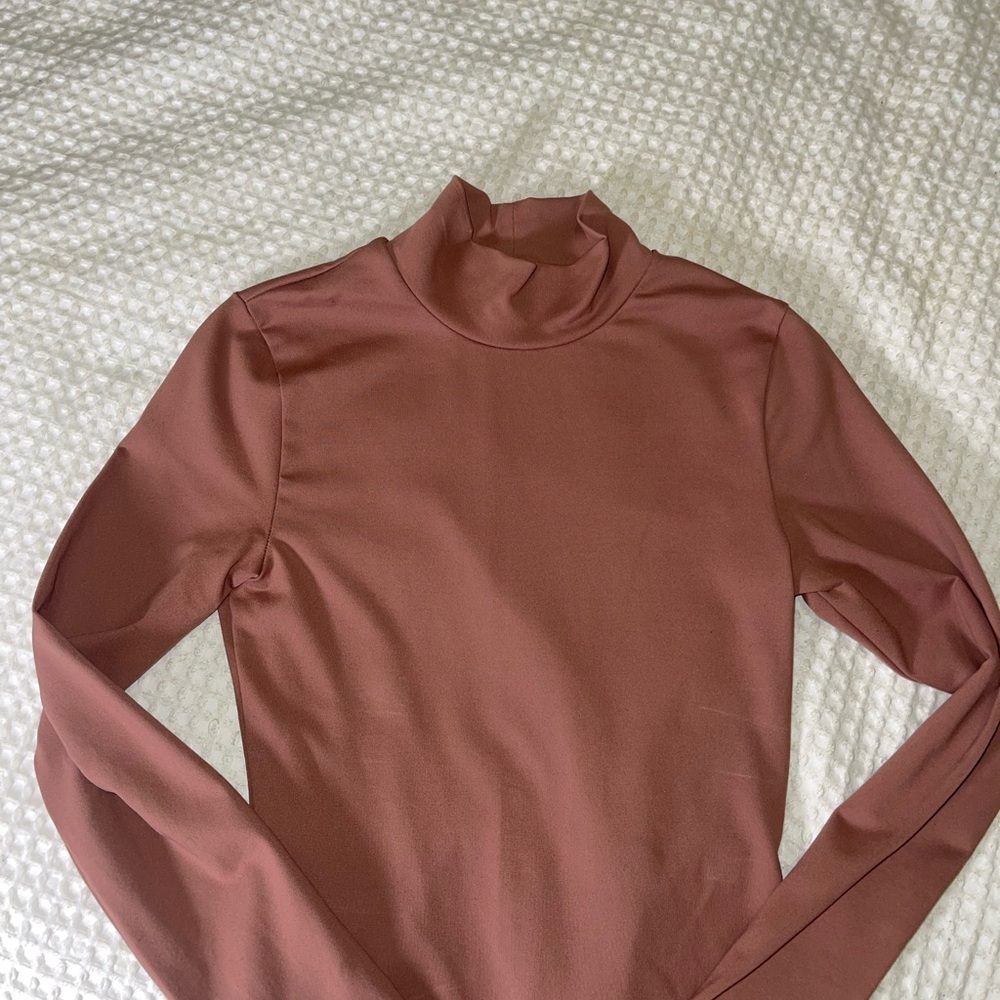 A&F Mock Neck Body Suit Soft Collection